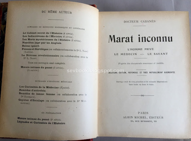 Marat Inconnu, L'homme Prive, Le Medecin, Le Savant, Paris