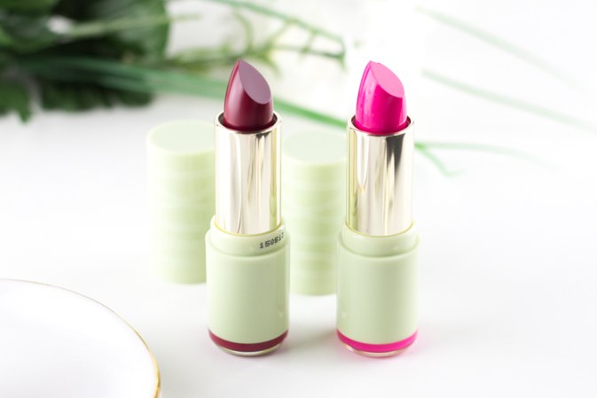 pixi beauty mattelustre lipstick in plum berry and pure fuchsia review