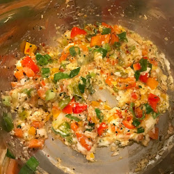 chicken pressure rice cooker fried oil stir vinegar water sauce under food instant pot sambal soy oelek seasonings sesame lime