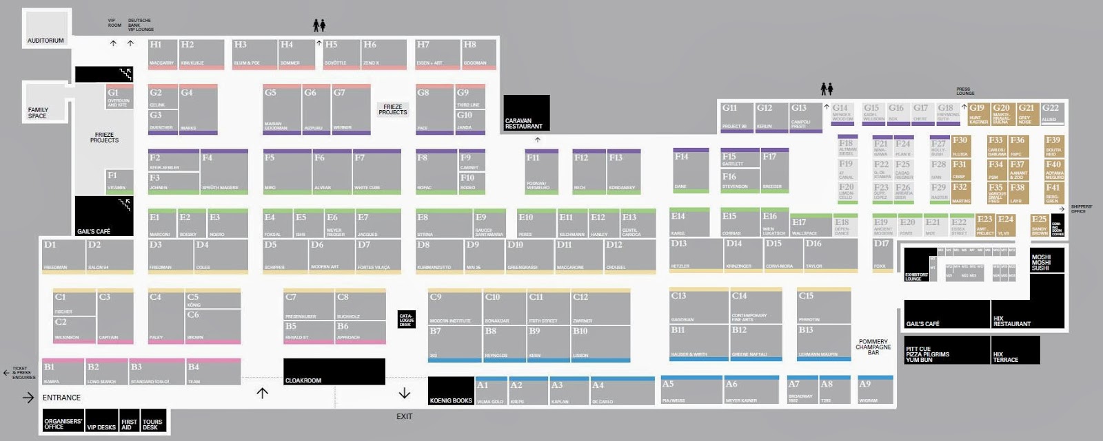 dotime Le mappe di Frieze London Art Fair + Frieze Master + Sculpture