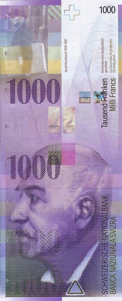 1000 Swiss Francs