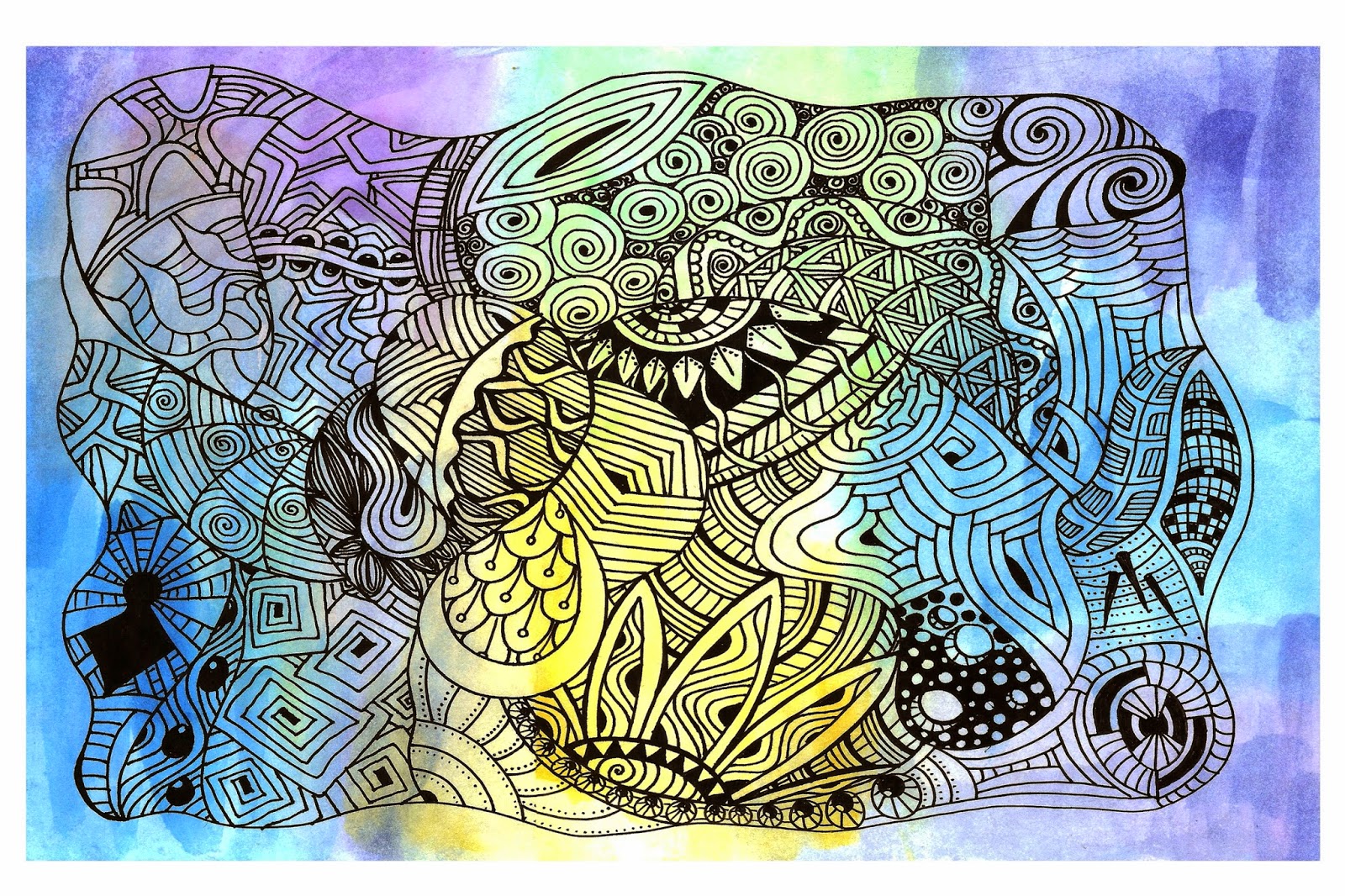 Zentangle Primeros Zentangles del año 2014