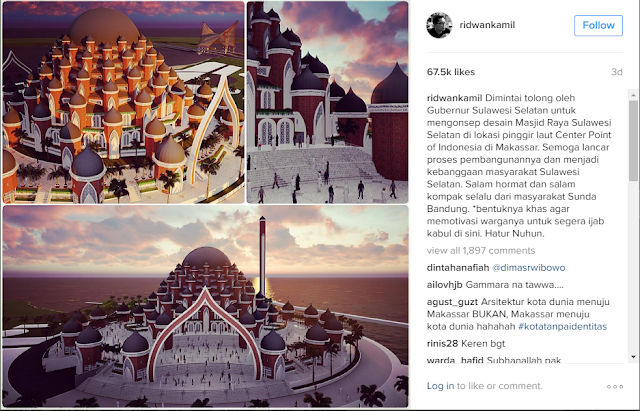 Mengagumkan! Ide Cemerlang Ridwan Kamil Rancang Masjid Megah Dengan 99 Kubah