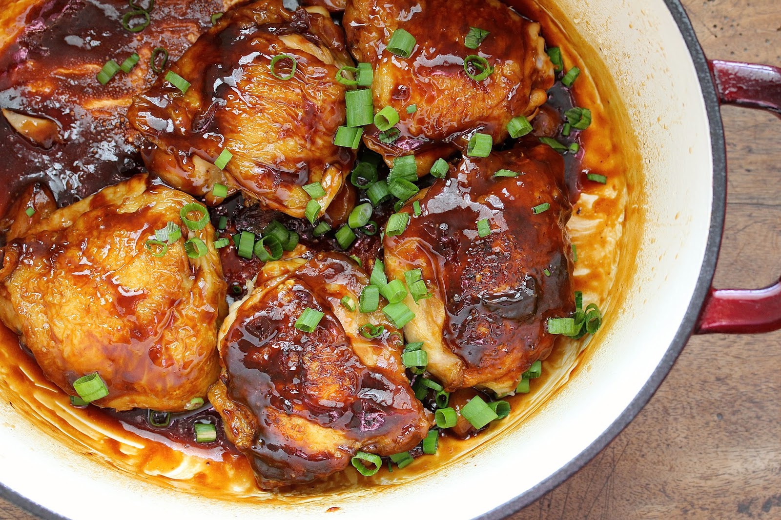 Garlic and Ginger Caramel Chicken Thighs Karen's Kitchen Stories