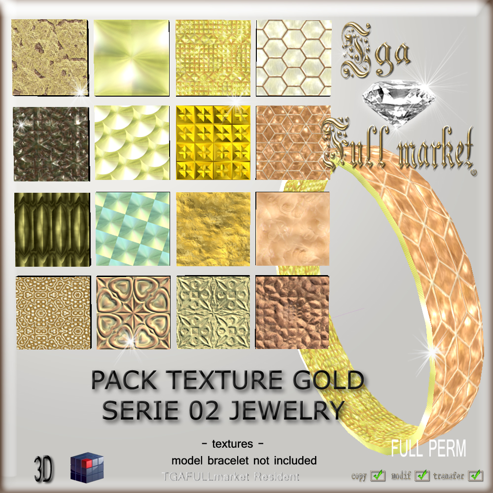 * SCULPT JEWELRY and MORE * Pack Textures Jewelry