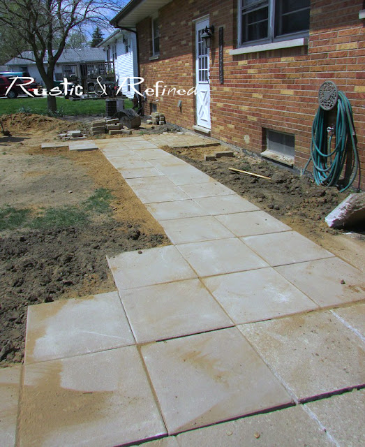 New Sidewalk DIY Paver Project - Rustic & Refined