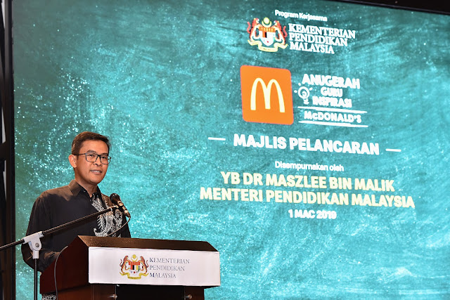 Anugerah Guru Inspirasi McDonald’s 2019 Kembali Untuk Memberi Penghargaan Kepada Guru  Pencalonan Dibuka Sehingga Penghujung Bulan Mac 2019