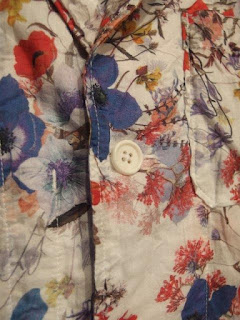 FWK by Engineered Garments "Lab Shirt in White Multi Floral Sheeting"