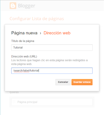 blogger pagina nueva direccion web