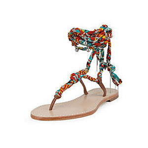 Sigerson Morrison African print sandals