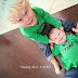 Matching Green Shirts = Two little frogs of course...