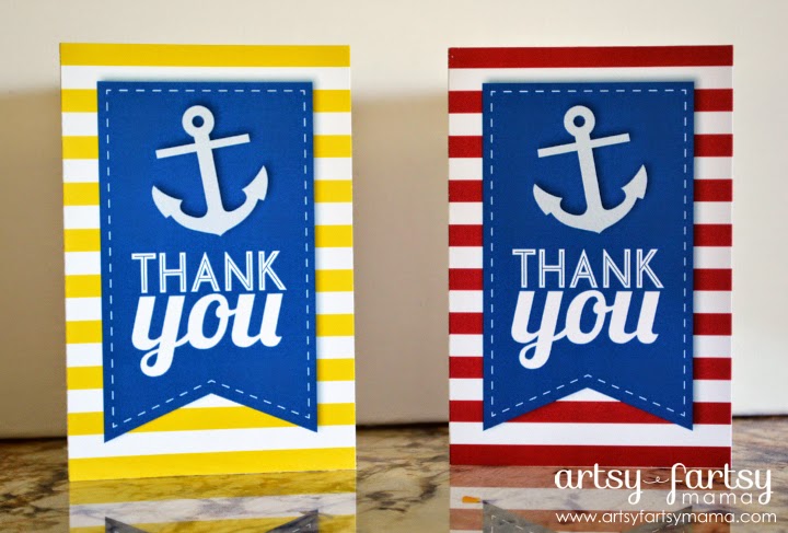Free Printable Nautical Thank You Cards #freeprintable #thankyou #printable