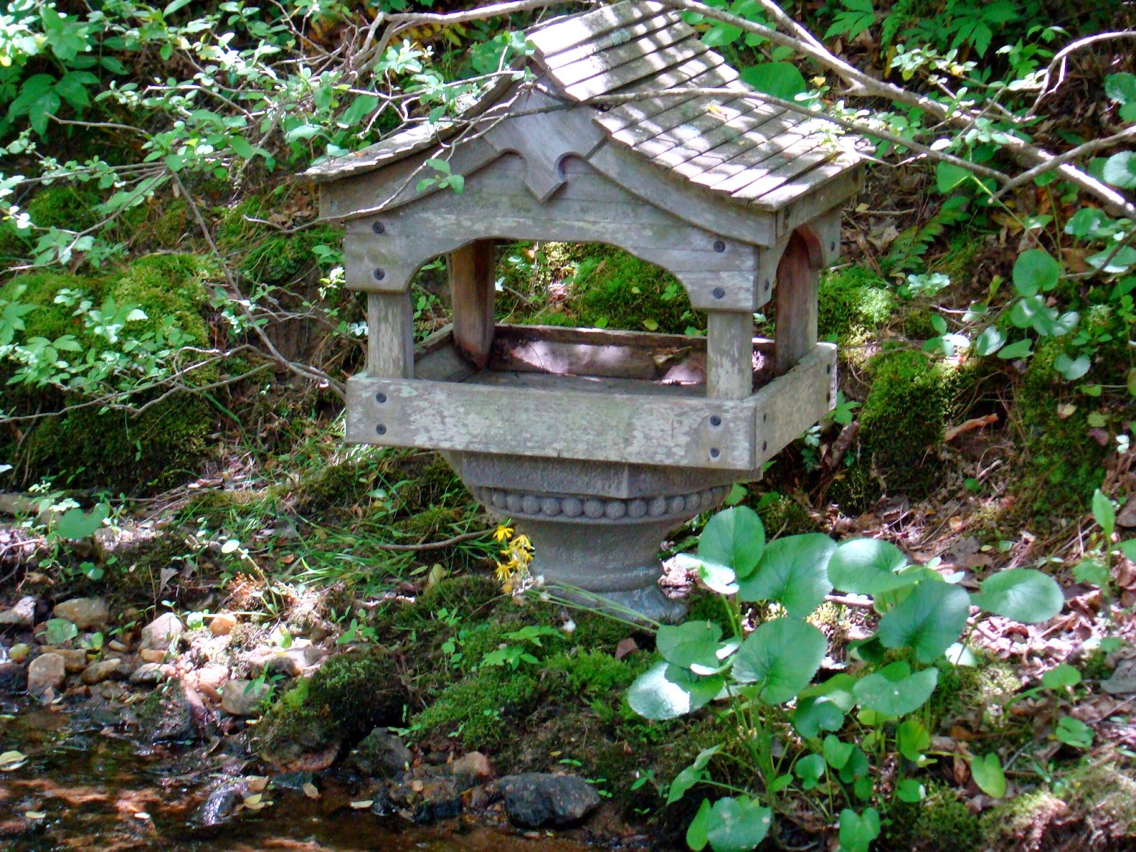 in the hills of North Carolina Creek Fairy house