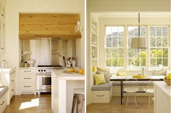 farmhouse kitchen modern kitchens farm houzz country contemporary light lighting yellow decor window seating nook room chic via breakfast grey