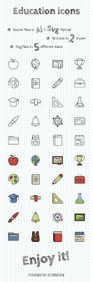 20 Free Vector Education Icons