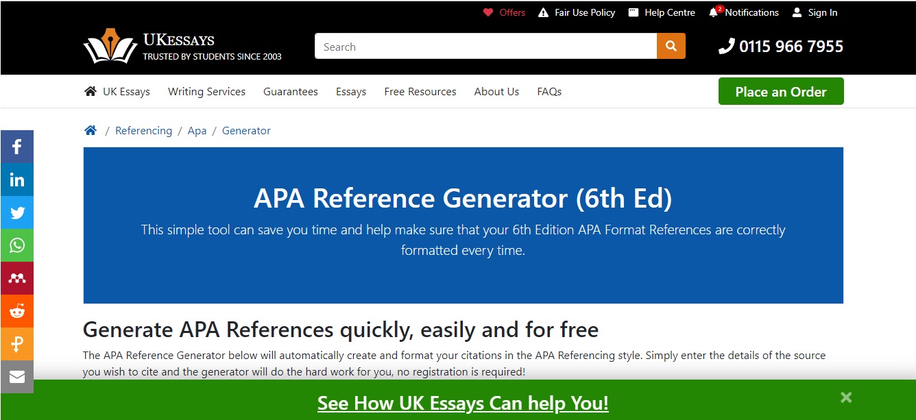 Apa 5 reference generator image