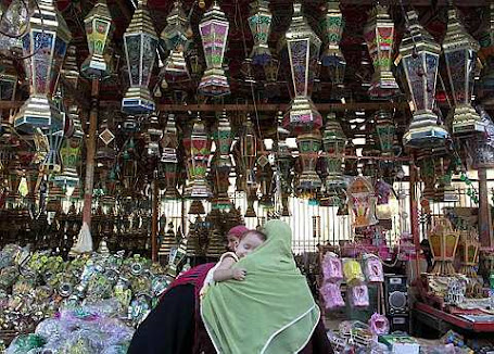 Ramadan lanterns in a shop in Cairo