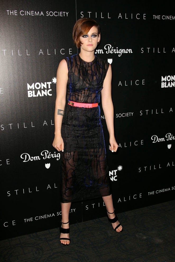 Kristen Stewart is glamorous in a sheer dress at the 'Still Alice' New