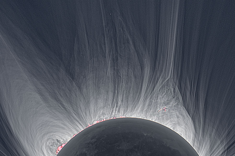 Detailed corona eclipse