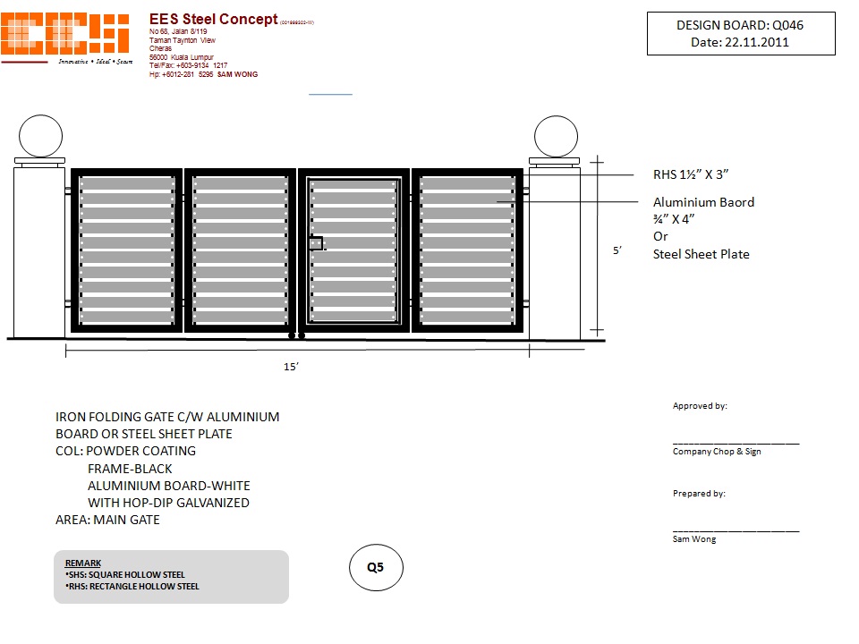 Gates Wrought Iron Fence Poly Skylight Awning Autogate Malaysia