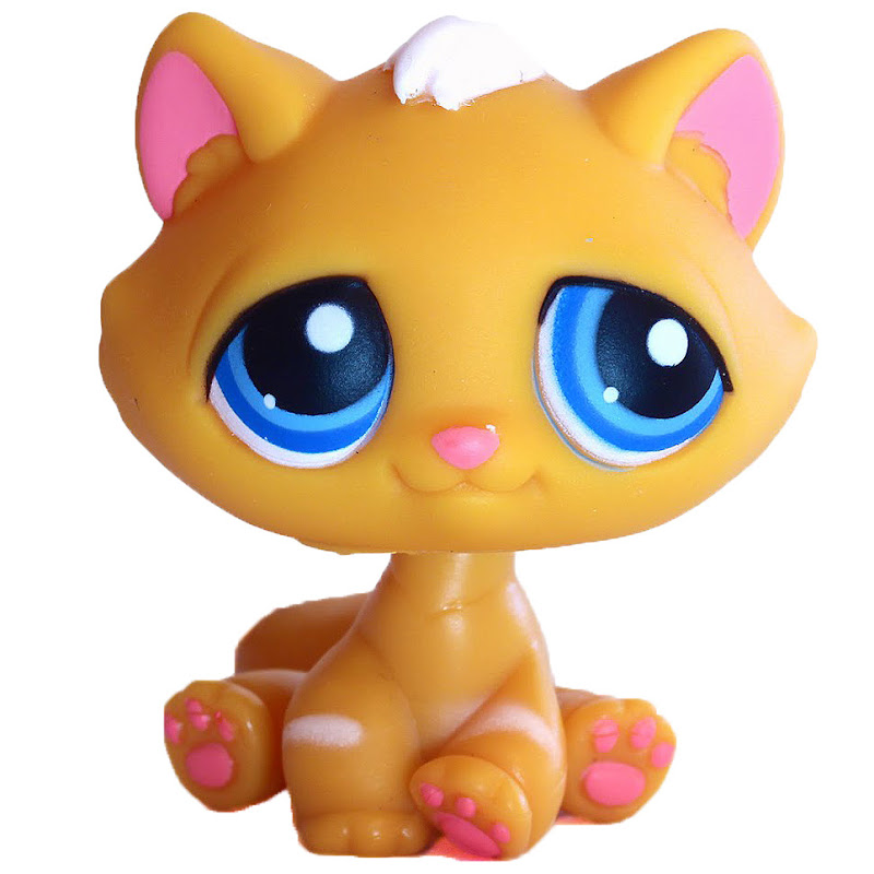 Details about   Littlest Pet Shop~#349~Super Sassy Orange Cat~Pink Sucker~Blue Stackable Nook 