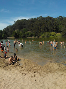 Open water practice at Lake Anza