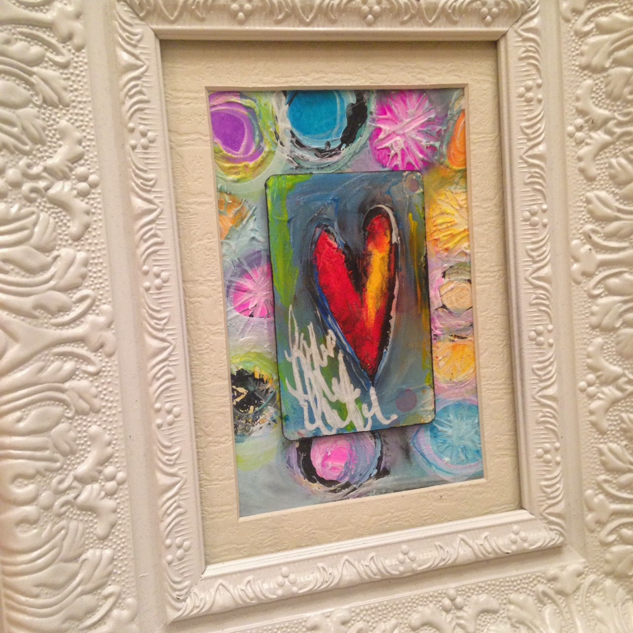 Made by Nicole Framed MixedMedia Heart Wall Decor