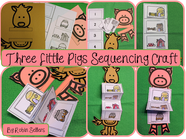 three little pigs sequencing cards