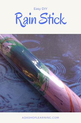 easy DIY rainstick activity for toddlers and preschoolers