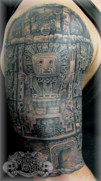 imagen de un tatuaje maya