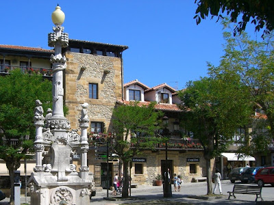 Modernist fountain in Comillas
