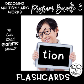 girl confidently holding decoding multisyllabic words flashcards program bundle 3 click here to purchase