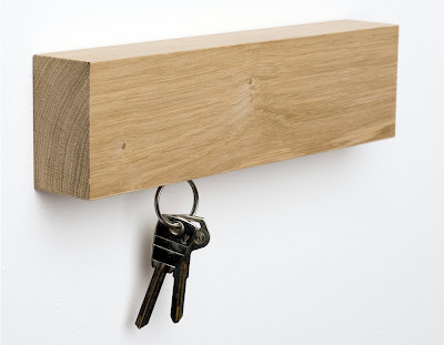 magnetic key holder, wood