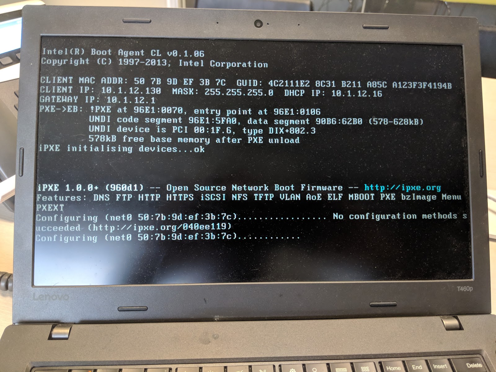 Getting Fog PXE boot working on a Thinkpad T460P, T470P and a T480P