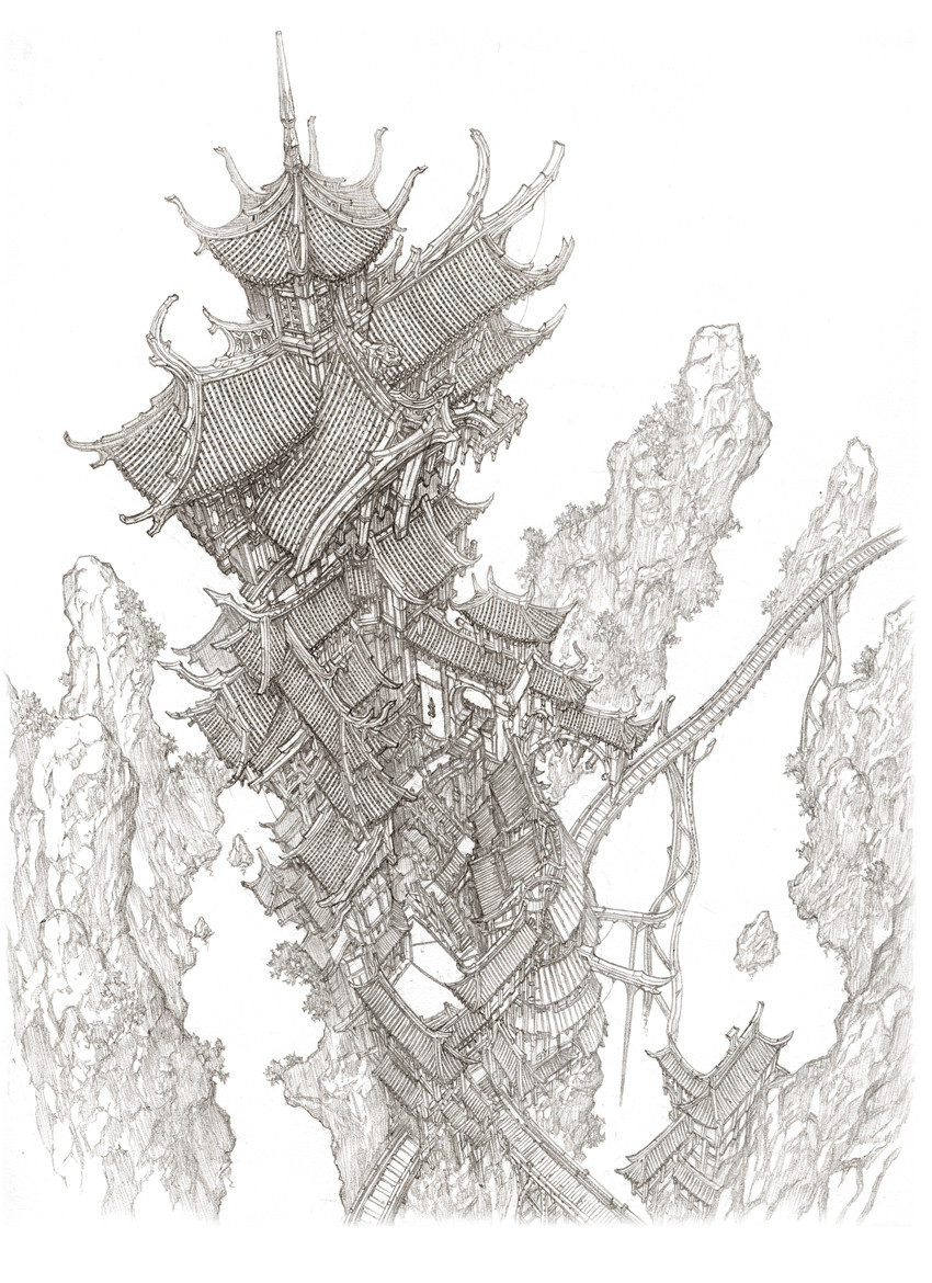 03-Jung-Min-Seub-Architecture-in-Super-Detailed-Fantasy-Drawings-www-designstack-co