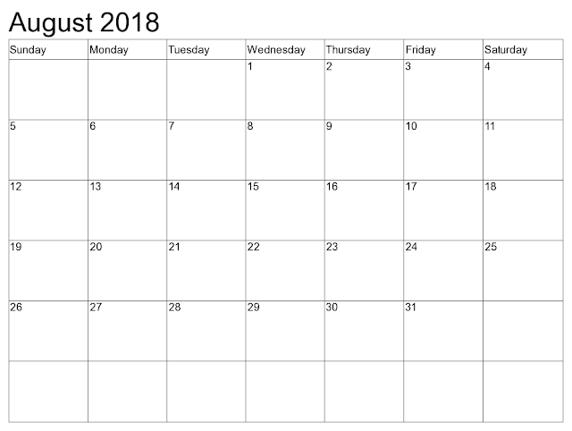 August 2018 Printable Calendar, August 2018 Calendar Printable, August 2018 Calendar Template, Calendar August 2018, Printable August 2018 Calendar, August Calendar 2018, 2018 August Calendar