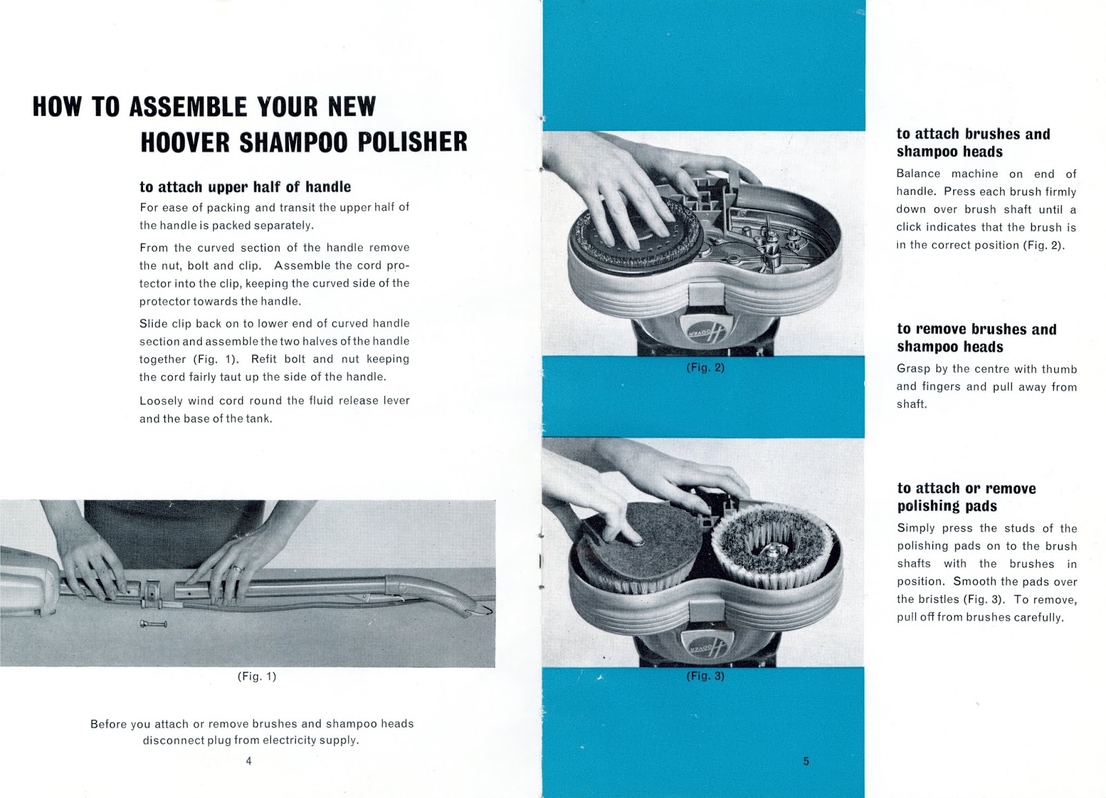 Hoover Electric Shampoo Polisher Instructions