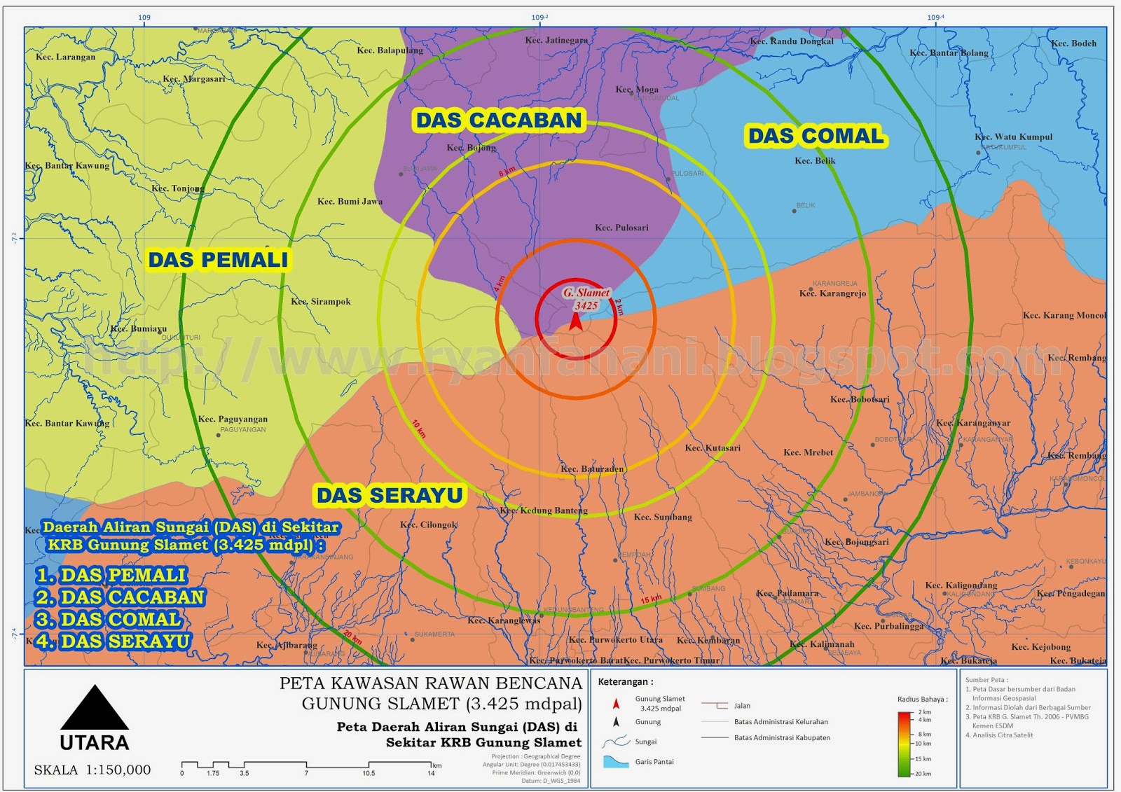 Peta Daerah Aliran Sungai / Peta Kota: Peta Kabupaten Kutai Kartanegara
