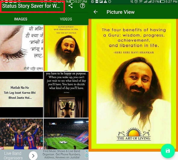 whatsapp status saver android app story