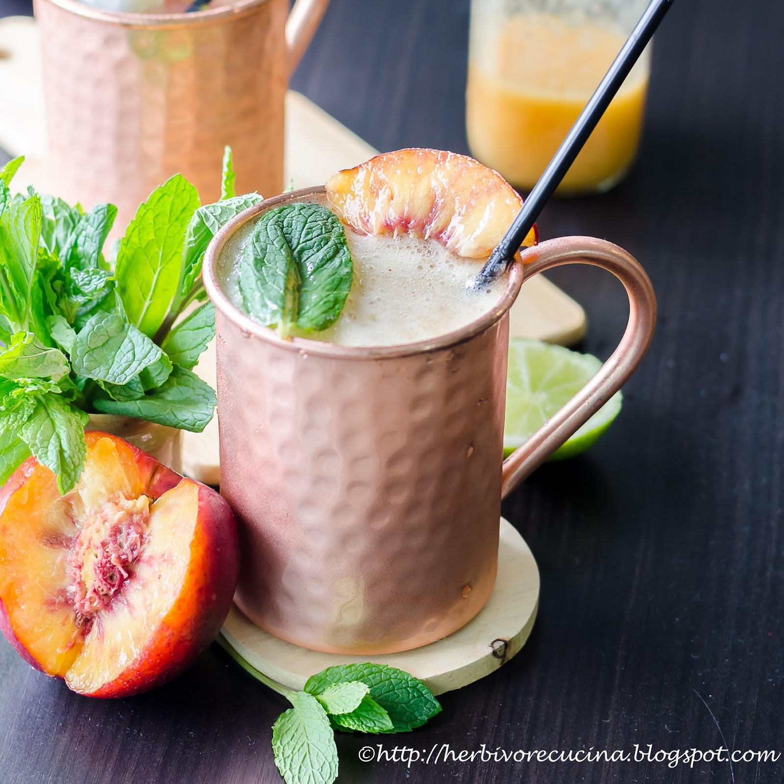 Herbivore Cucina Sparkling Peach Lemonade