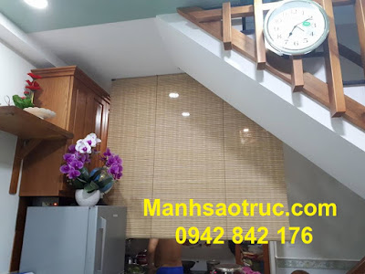 mành sáo tre ngăn không gian