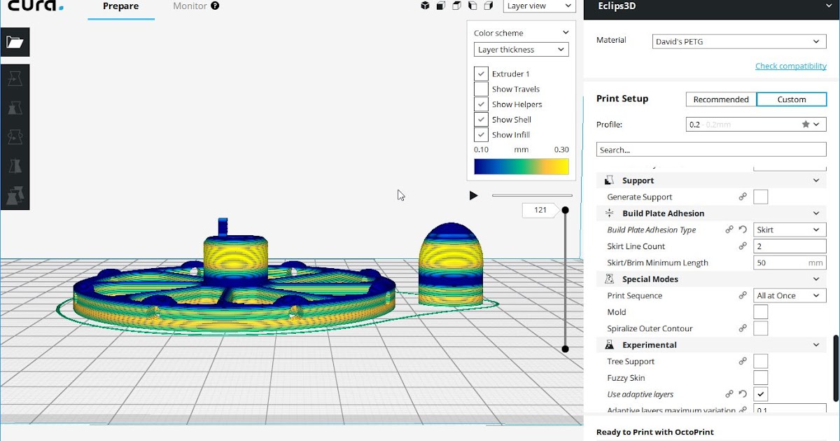 Moosteria Forcing variable layer heights in Cura