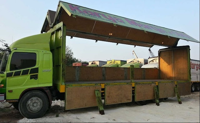 truk box besar-hijau