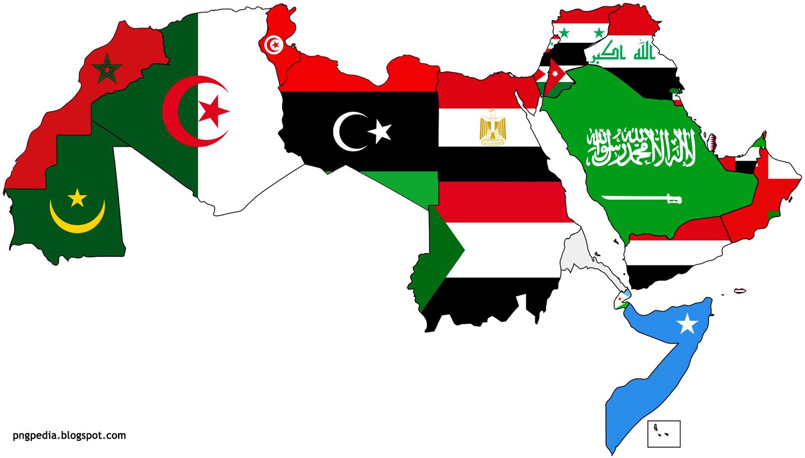 C'est le Début de la Fin - Page 34 A_map_of_the_Arab_World_with_flags