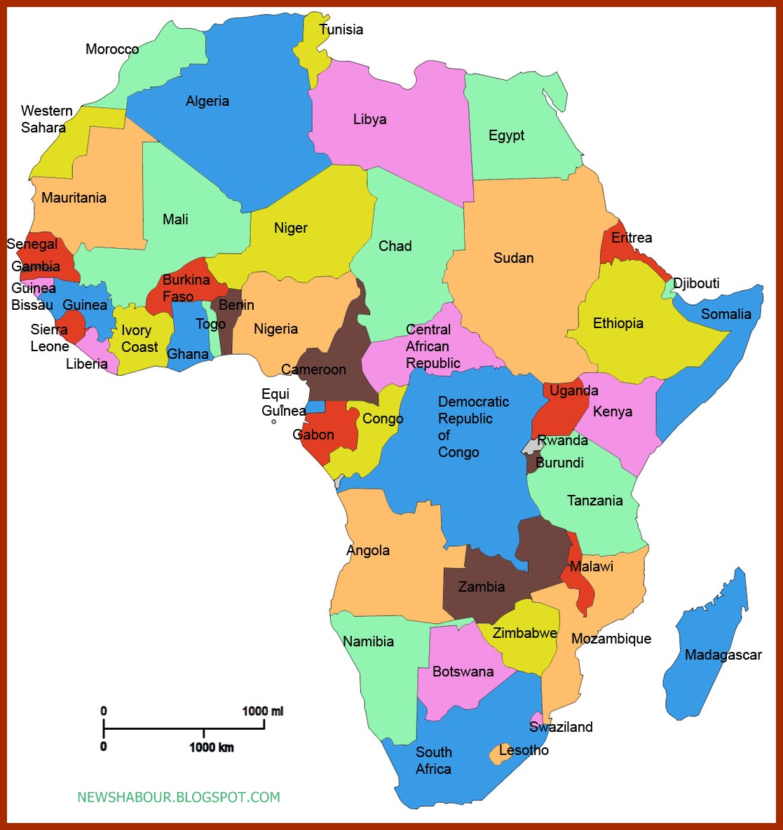 Collection 98+ Images map of countries in africa with names Stunning