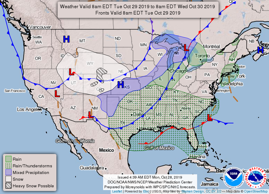Thunder Pig Daily Weather Briefing For Tuesday October 29 2019