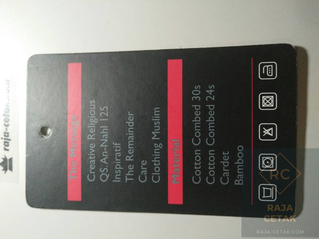 Buat Hang Tag / Price Tag atau Label Baju Kertas (Ivori 260) Murah dan