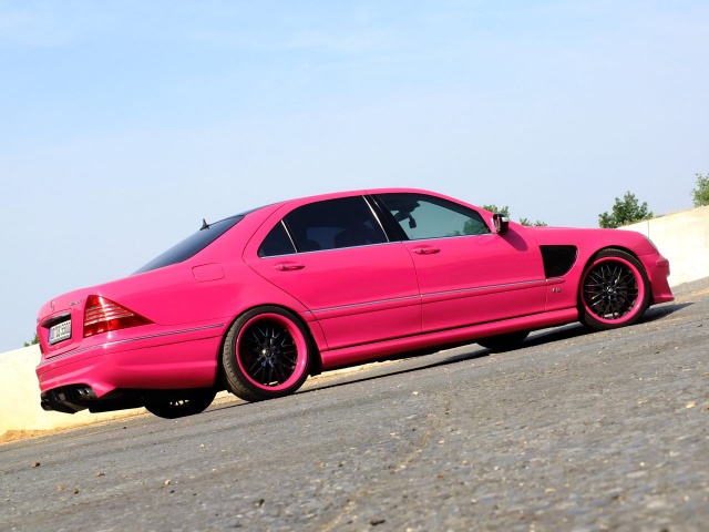 Mercedes-Benz W220 S55 AMG Pink on Barracuda Voltec Wheels | BENZTUNING