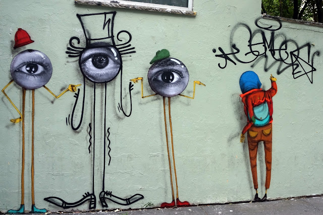 After the Os Gemeos and JR collaboration last week, the duo has now added a third member to its line-up to create a new work on the streets of New York City.
