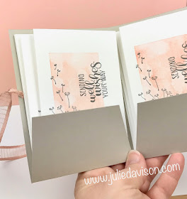 VIDEO: Easy Gift Idea: Stampin' Up! Dandelion Wishes Notecard Holder Tutorial ~ www.juliedavison.com